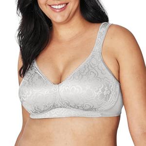 PLAYTEX Womens 18-hour Ultimate Lift & Support Wireless Full-coverage Bra, Everyday Comfort, Single 2-pack Full Coverage Bra, Crystal Grey, 40C US