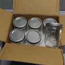 Wide Mouth Mason Jars 16 oz with Lids [6 Pack], Canning Jars with Metal Airtight Lids and Bands, 16 oz Glass Jars for Fermenting, Pickling, Freezing, Preserving, Meal Prep, Jar Dcor