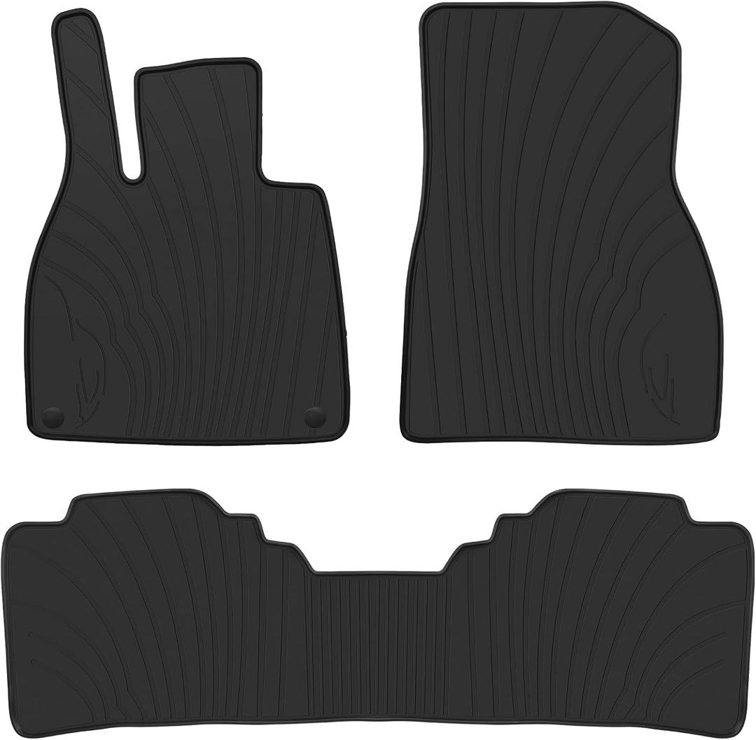 Car Floor Mats Custom Fit for Mercedes Benz EQS Sedan EQS 450 2022 2023 2024 2025 Black Rubber All Weather Protection Auto Floor Liners Odorless