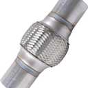 Flex Pipe,Heavy Duty Exhaust Flex Pipe,Car Accessories Stainless Steel Flexible Exhaust Pipes,Universal Muffler Tube Automotive Replacement,Suitable for Most Cars,Trucks (2.5"x4"/8")