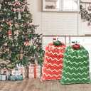 Large Christmas Gift Bags, 3 Oversized Christmas Bags 44"x 36" Jumbo Gift Bag for Huge Big Gift Wrapping Kids Bicycle Bike, Xmas Santa Holiday Large Plastic Gift Bags for Presents