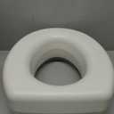 HealthSmart Enhanced Comfort 5" Raised (Round) Toilet Seat Risers for Seniors 5 Slip Resistant Pads FSA/HSA Eligible Padded Toilet Seat Elevation 15.7 x 15.2 x 6.1