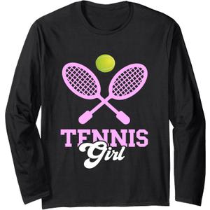 Tennis Girl Tennis Lover Tennis Racquet Tennis Player Long Sleeve T-Shirt, Medium