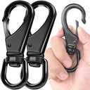 2 PCS Swivel Snap Hooks, 4.62 inch Swivel Hooks, 220 LBS Capacity Heavy Duty Flag Clips, Swivel Carabiner, Stainless Steel Swivel Eye Snaps, Sports, Luggages, Pets, Keychains, Flag Clips for Flagpole