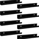 8 Pcs 12-inch Vinyl Record Wall Mount, Acrylic Black Album Record Holder Display, Kids Bookshelf, Collector's Item