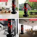 Freestanding Punching Bag for Adults with Gloves, Kick Boxing Bag with Stand for Adults, Blow up Punching Bag for Kids 12-14
