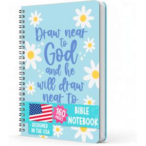 Hadley Designs Christian Journals for Women - Bible Notebook for Note Taking, Church Notes Notebook for Bible Notes, Prayer Journal for Woman, Christian Notebooks for Women, Faith Based Easter Gifts