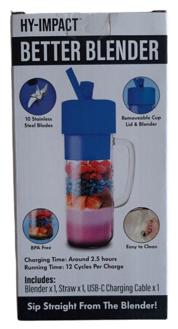 Better Blender Turbo Power USB Rechargeable 16 Oz
