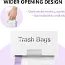 STWWO 2-Pack Trash Bag Holder Dispenser, Stackable Garbage Bag Dispenser, Extra Large Trash Storage Organizer for Kitchen Laundry Under Sink, Wall Mounted or Freestanding, Metal White