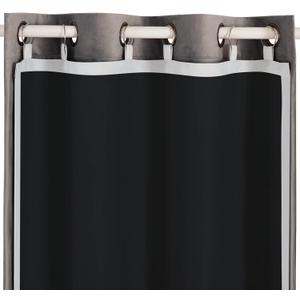 Melodieux Thermal Insulated 100% Blackout Curtain Liner for 84 Inch Long Curtains, Off White/Black, 40 by 80 Inch, 1 Panel, Rings Included