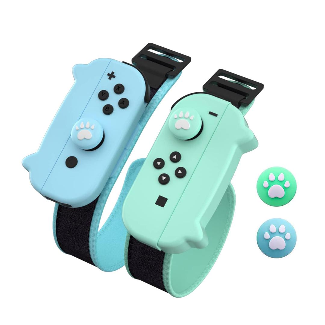 Dance Wristband Compatible with Switch Controllers, Adjustable Elastic Wrist Strap for Motion Game Controllers, Secure Hands-Free Band for Dance & Fitness Games, 2 Pack Black