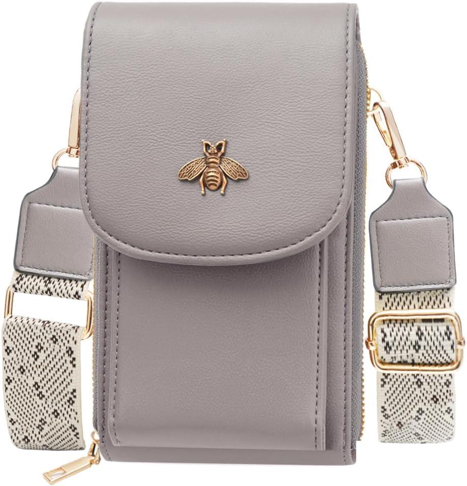 CrossBody Bags with Touchscreen Cell Phone Purse Window Zipper Pocket,RFID Blocking Card Holder iPhone bag for Women