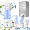 5000PPB Hydrogen Water Bottle, 3 in 1 Generator With SPE/PEM Electrolysis Technology, Water Ionizer Machine for Home, Office - White