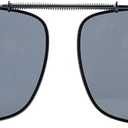 Eyekepper 3-pack Polarized Clip on Sunglasses With Spring Draw Bar Grey Lens 54 * 34MM