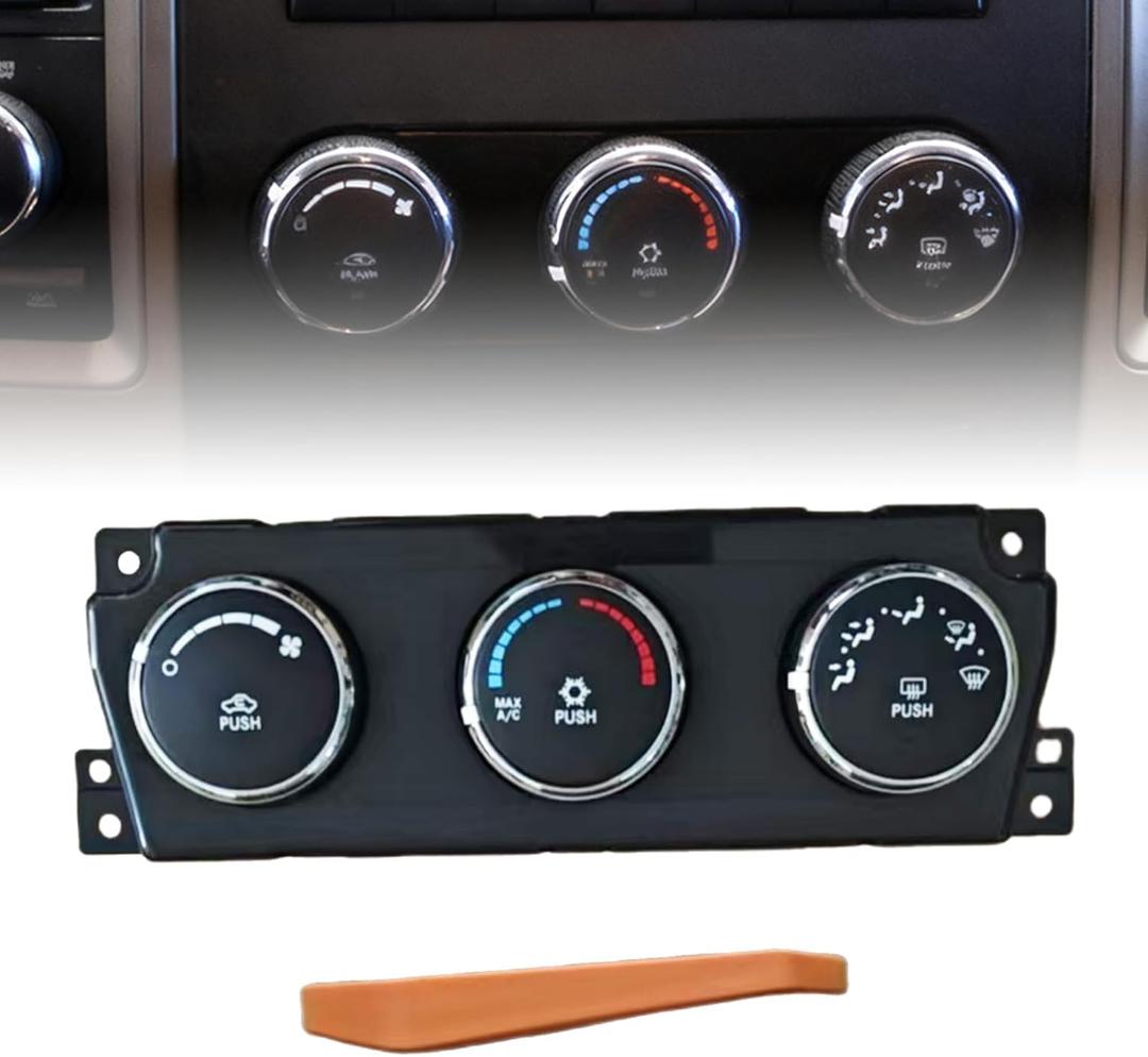 55056826AB AC Heater Climate Control Module Fit for Dodge Ram 1500/2500/3500 2009-2010, OE 55111290AE, 55056826AC, 55056826AD, 55056826ag