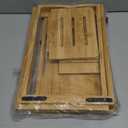 Bathtub Tray - Bath Tray Expandable - Bath Tub Tray Table for Bathtub, Ajustable Size, Fits Most Tubs (Natural Bamboo Wood)