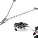 304 Stainless Steel Snowmobile Towing Hitch, ATV Towing Hitch for Large Pull-Back sled, Tow bar, Removable ice Fishing House/shanty24 inch Tow bar