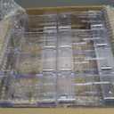 HBlife Clear Acrylic Kids Shoe Rack for Closet, 6 Pack, 4 Sections, Stackable, Crystal Clear, 4 Pairs Capacity