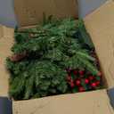 Christmas Garland, 9ft Pre-Lit Christmas Garland with Lights, Battery Operated with Pine Cones & Red Berries, Artificial Christmas Greenery for Mantle, Staircase, Doorway, Indoor Outdoor Decorations