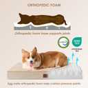 EHEYCIGA Orthopedic Dog Beds for Large Dogs with Removable Washable Cover for Crate, Khaki, 35x23