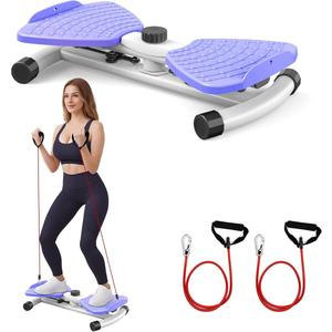 Reinforced Structure Waist Twister Machine Exercise, Ab Twist Board 440 lbs Weight Capacity for Slim Waist and Core, with Smart LED Digital Display Track Time, Reps, Calories for Women (Purple)