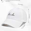 Mr and Mrs Hats, Wedding Gifts for Couples, His and Hers Engagement Gift, Honeymoon Travel Essentials (B (1 Hat) Bride/White+black)