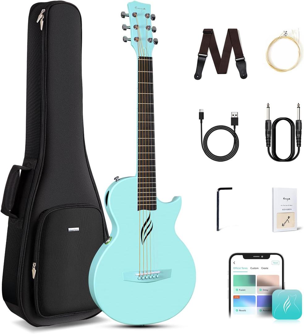 Enya NOVA GO SP1 Carbon Fiber 35-Inch Smart Acoustic-Electric Travel Guitar