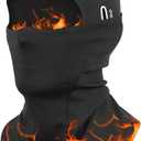 Cold Weather Balaclava Ski Mask for Men Windproof Thermal Winter Scarf Mask Women Neck Warmer Hood for Cycling (Black)