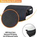 Grisun 32 Inch Built-in Grill Cover for Bull 45005 Built in Gas Grill, Grill Cover for Outdoor Grill, Bull Outdoor Kitchen & Grill Head Cover, Heavy Duty Waterproof BBQ Grill Cover with Handle