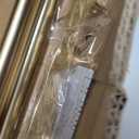 Modern Double Curtain Rods, Warm Gold Curtain Rod 36-72 Inch Length Drapery Rods with Simple Decorative End Caps 1 Inch Front and 5/8 Inch Diameter Back Dual Curtain Rod Telescoping Window Rods