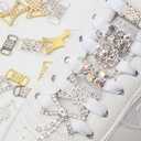 Luxury Rhinestone Shoe jewelry  Colorful Diamond Metal Shoe Accessories, Fashion Buckle Decoration