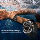 TiMOVO Bands Compatible with Samsung Galaxy Watch Ultra Band 47mm(2025/2024), Breathable Soft Silicone Replacement Strap for Galaxy Watch Ultra bands, Black