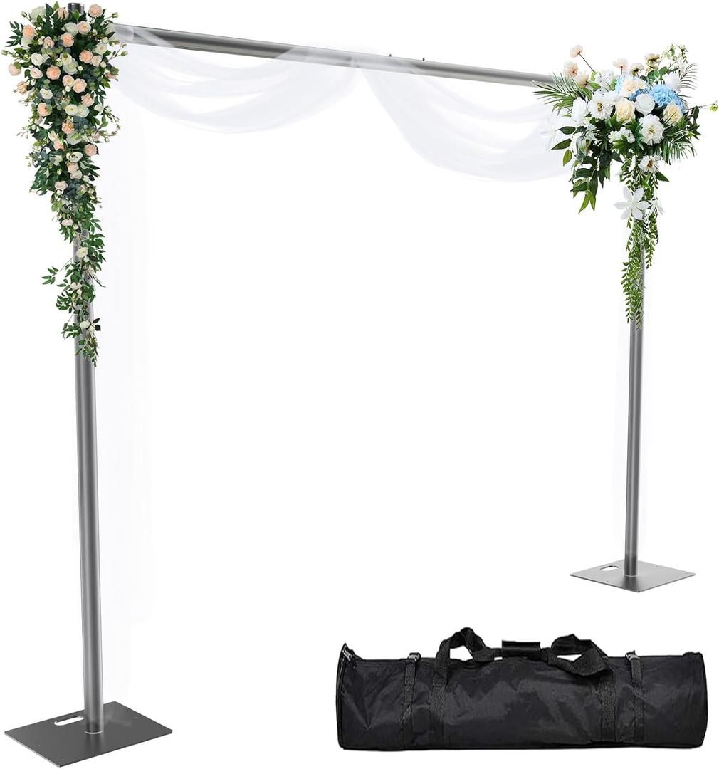 Pipe and Drape Backdrop Stand 10ftx10ft Adjustable Background Support System Heavy Duty Background Stand for Wedding Banquet Decorations Black