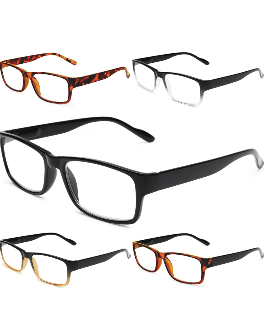 Gaoye Professional Reading Glasses for All Day - Computer Readers with Blue Light Protection - Value Pack, +2.25