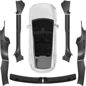 10Pcs for Tesla Model Y Juniper(2025-2026) Matte Black Door Sill Protector with Bumper Guard [Anti-Kick & Keep Clean] Door Sill Guard Cover for Tesla Model Y Juniper Accessories 2025 2026