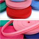 SATINIOR 20 Rolls 12mm 1/2" Single Fold Bias Tape 100% Polyester Mix 10 Colors Each Color 18 Yards for Sewing, Piping, Binding, Hemming