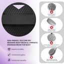 2 x Silicone Body Scrubber for Men Women - Anti Zinc Infused-Exfoliating Body Wash Scrubber,Heavy nodes Deeply Relieve,Vascular plaques,Lymphatic Drainage,Blood Circulation- Black