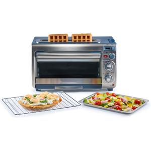 Hamilton Beach 2-in-1 Countertop Toaster Oven and Long Slot 2 Slice Toaster
Bake, Broil Toast | 2 Rack Positions | 60 Minute Timer | Automatic Shut Off | Shade Selector | Kitchen Makeover Blue | 31158J