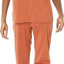 Amazon Essentials Womens Cotton Modal Maternity and Nursing Sleepwear Pajama Set (X-Small, Terracotta)