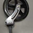 1 Set 6 Inch Rubber Front Wheels Replacement Drive with Front Fork Drive Solid Wheelchair Front Castor Wheelchair Rollers (25.00X14.50X3.70CM)