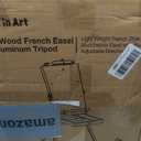 Falling in Art Light Weight French Style Field and Sketchebox Easel with Aluminum Tripod, Adjustable Beechwood Tripod Standing Easel with Drawer, Palette