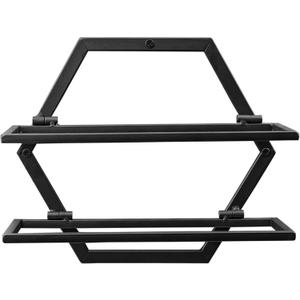 Wall Mounted  Bottle Rack, Black Metal Hanging Display Holder Organizer, Red Racks for Home Kitchen Bar Decor Storage (A)