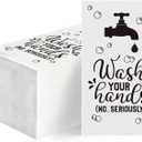 2 x Horaldaily 50 Disposable Paper Napkin Decorative Guest Napkins, Wash Your Hands White Hand Towel for Bathroom Room