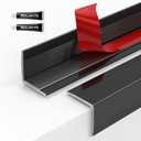 Tile Edge Trim,10Pack x 39 Inch Peel and Stick Aluminum Tile Trim, Self Adhesive Metal Tile Trim Edging for Kitchen Backsplash,Mirror Frame, Furniture, Matte Black