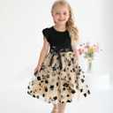 Sinhoon Toddler Girl Tulle Dress Summer Ruffle Sleeveless Baby Girl Fashion Casual Dresses 8Y