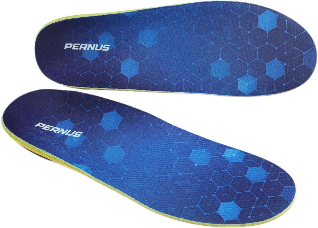 240+lbs Plantar Fasciitis Relief Insoles Men, Comfort PORON Shoe Inserts for Women, Heavy Duty High Arch Support Inserts for Pain Relief Absorb Shock (Black, S (Men 6.5-7.5 | Women 8.5-9.5)-260mm)