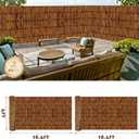 Natural Bamboo Reed Fence, 2 Pack 4FT x 16.4FT,Bamboo Privacy Screen for Garden, Decorative Fence for Outdoor Privacy Screening, Sun Blocking, Decorative Divider, Brown