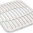 Spectrum Small Sink Mat Protector for Kitchen Sink with Raised Feet for Quick Drying and Water Flow, Soft Rubber Non Slip Surface Protects Dishes Glassware for Stainless Steel Sinks, Buttercream