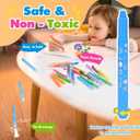 Crayons for Toddlers Washable, 24 Colors Non Toxic Jumbo Gel Crayons for Toddlers 1-3 and Kids ages 4-8, Adult Coloring journaling, Silky Smooth Art Supplies for Preschool, Ideal Gift for Girls