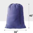 Extra Large Laundry Bag 3 Pack Travel Laundry Bags Dirty Clothes Organizer with Drawstring Closure, 30"x40", for college, dorm and apartment (Blue)